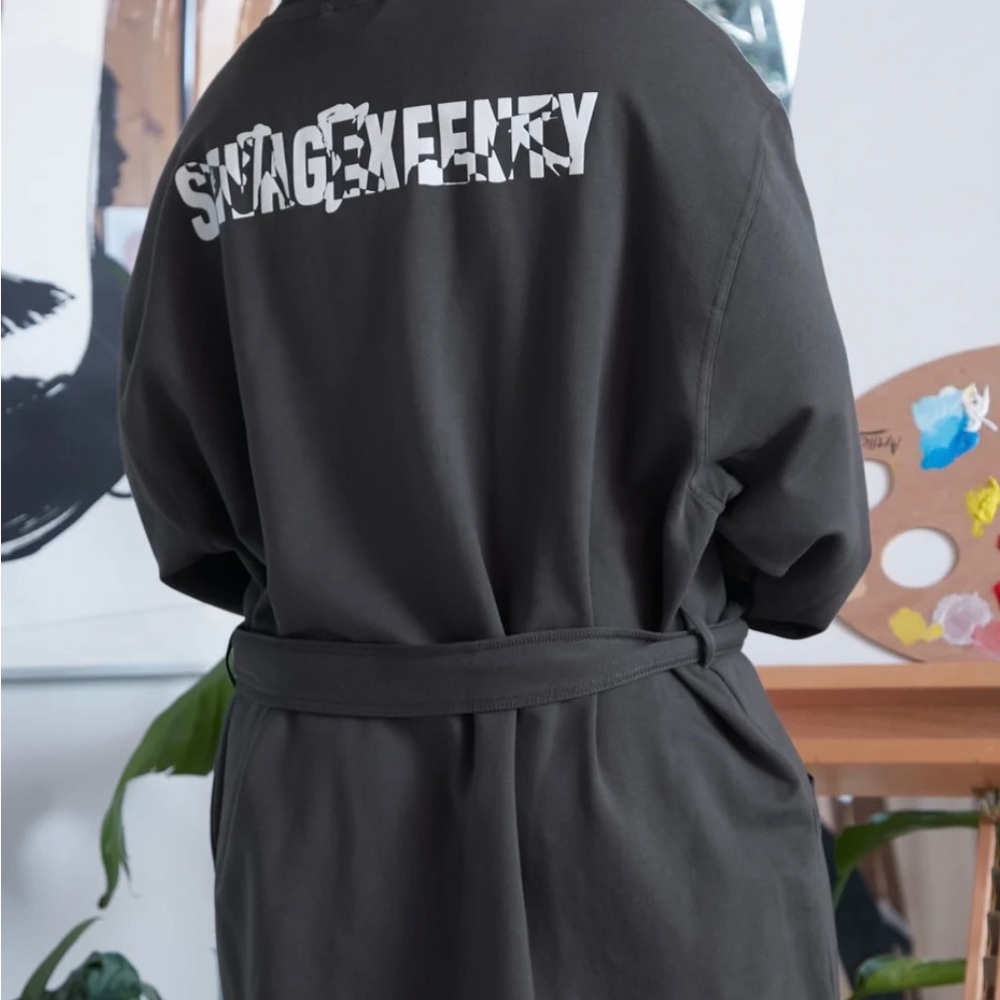 🆕Savage X Fenty Darknight Grey Short Robe - Size: XS/S - Picture 6 of 12